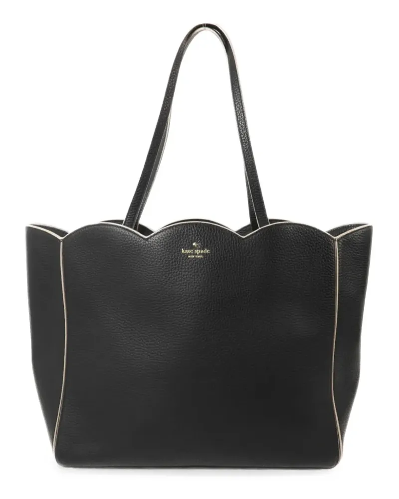 Kate Spade scalloped leather tote bag - Schwarz Schwarz