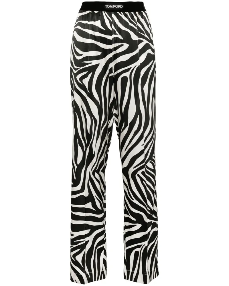 Tom Ford Hose mit Zebramuster - Schwarz Schwarz