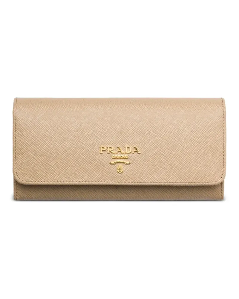 Prada Großes Saffiano-Portemonnaie - Nude Nude