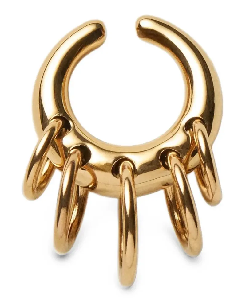 PANCONESI Pierced Circle hoop-charms ear cuff - Gold Gold