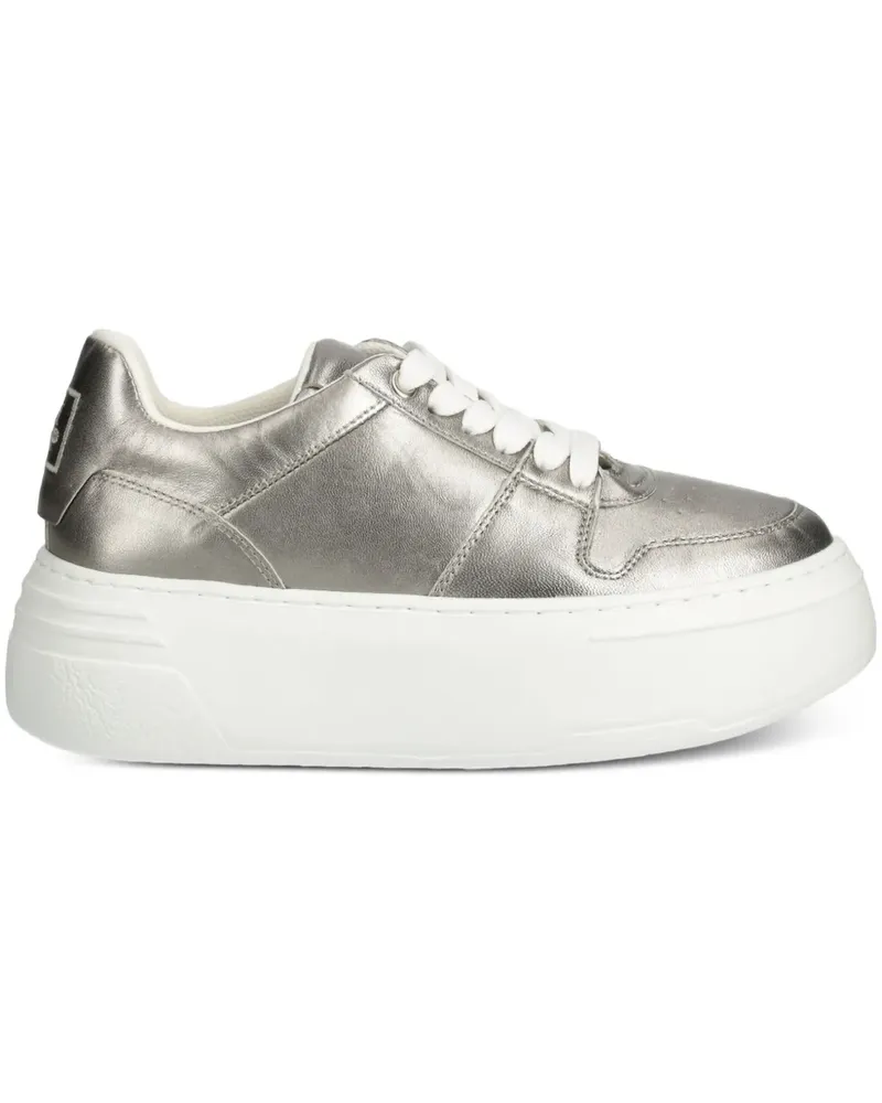 Marc O'Polo Plateau-Sneakers mit Metallic-Finish - Grau Grau