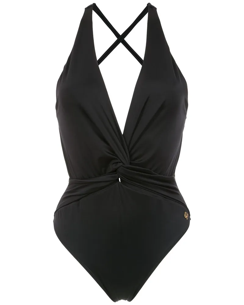 BRIGITTE Badeanzug mit Neckholder - Schwarz Schwarz