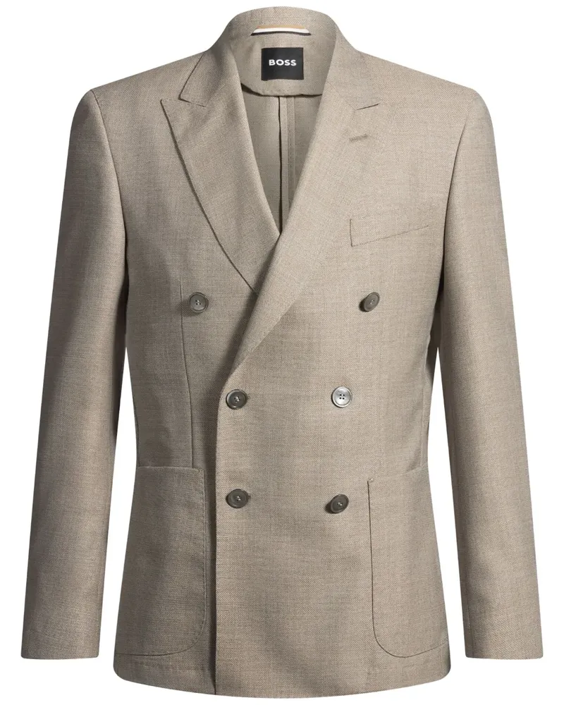 HUGO BOSS Doppelreihiges Sakko - Nude Nude