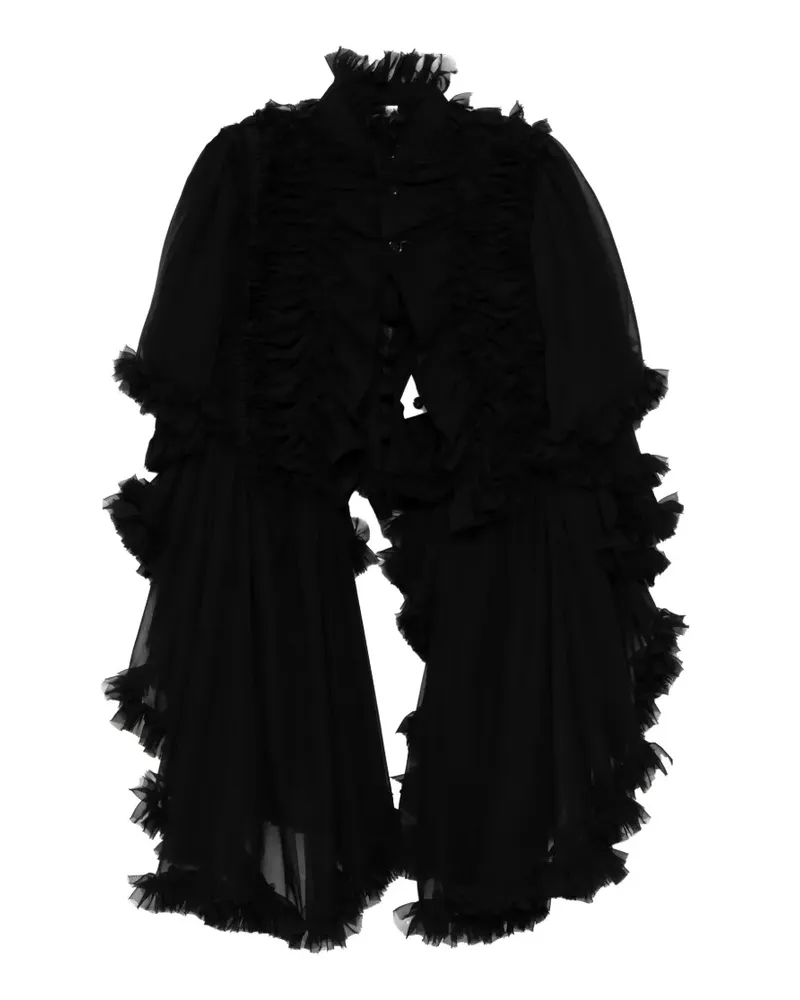 Noir Kei Ninomiya Jacke mit Rüschen - Schwarz Schwarz