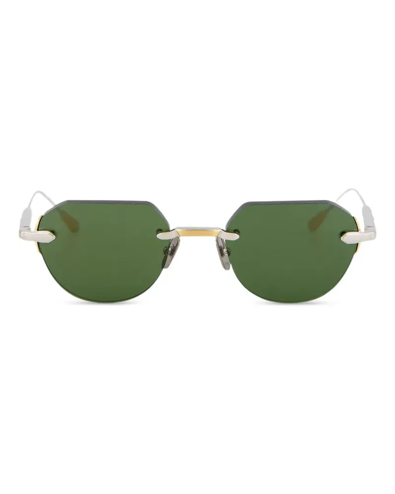 Lunetterie Générale Grand Prix geometric-frame sunglasses - Gold Gold