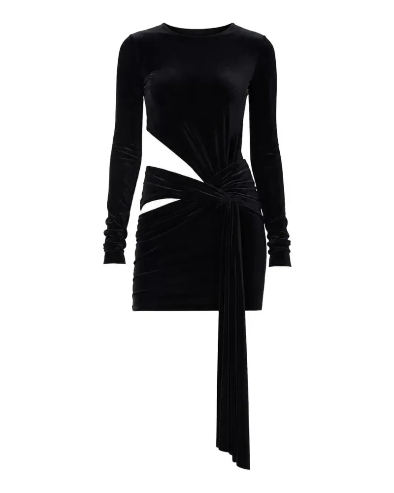 Amazuìn Drapiertes Anouk Minikleid mit Cut-Out - Schwarz Schwarz