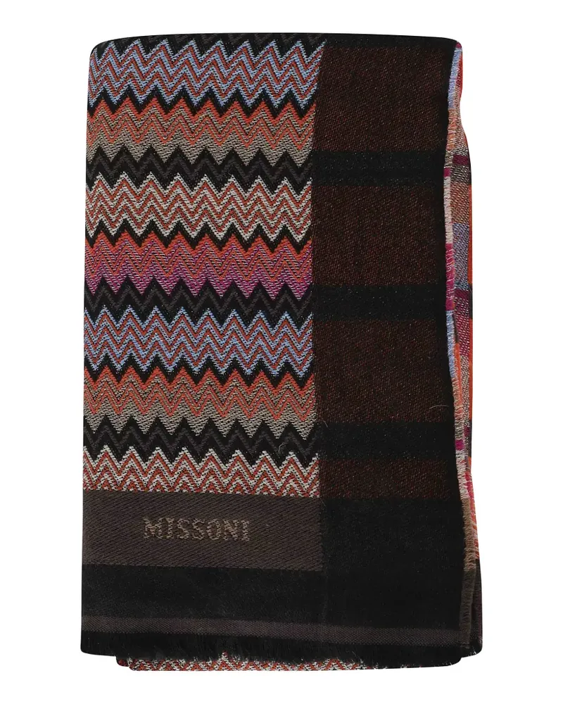 Missoni Schal mit Zickzackmuster - Schwarz Schwarz
