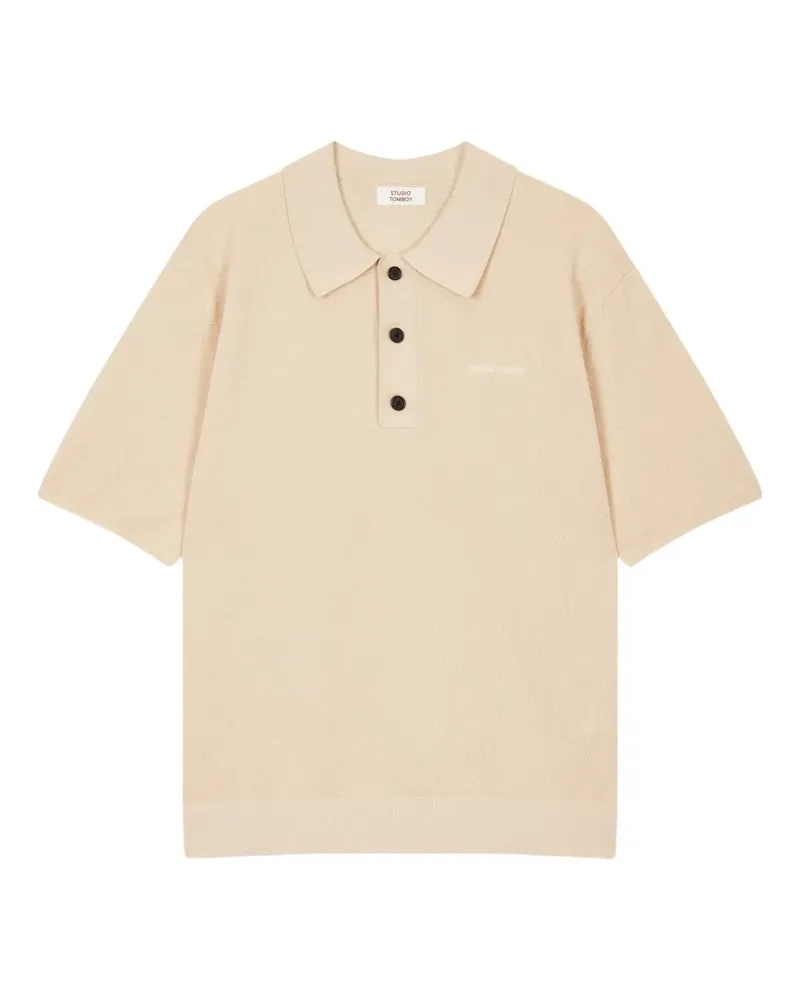 STUDIO TOMBOY Kurzärmeliges Poloshirt - Nude Nude