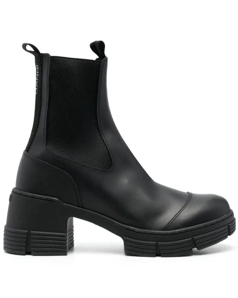Ganni City Stiefeletten - Schwarz Schwarz