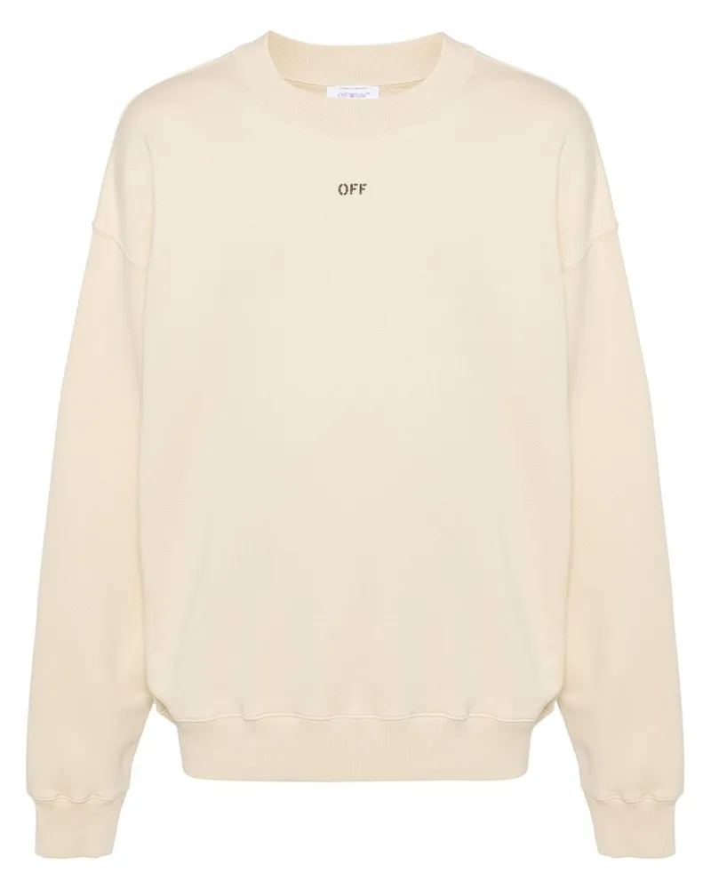 OFF-WHITE Sweatshirt mit Logo-Print Nude