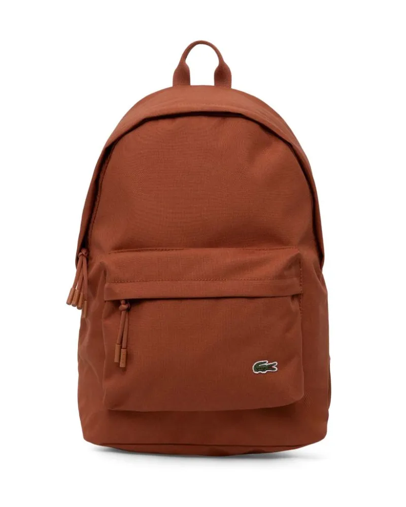Lacoste Rucksack mit Logo-Applikation - Braun Braun