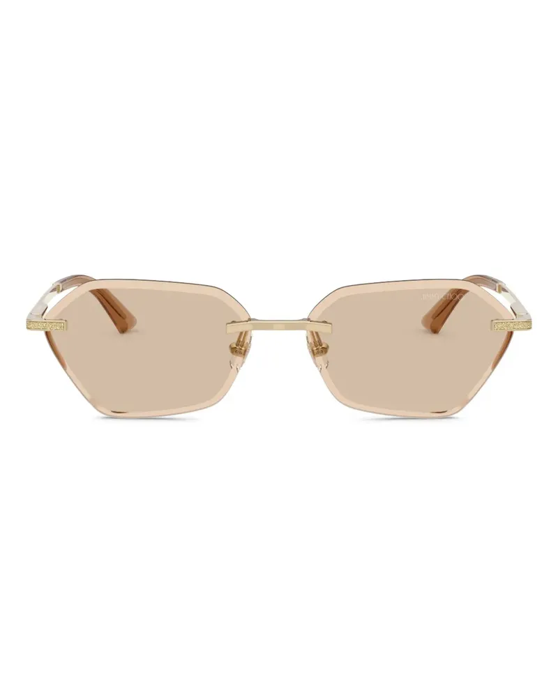 Jimmy Choo JC4022J Sonnenbrille mit geometrischen Gestell - Nude Nude