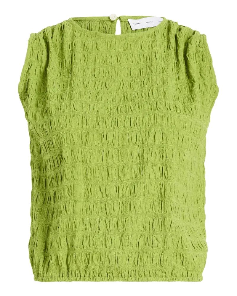 Proenza Schouler Strukturierte Bradley Bluse mit rundem Ausschnitt - Grün Grün