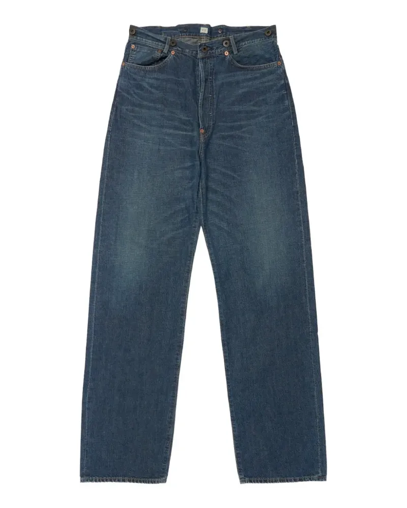Taiga Takahashi Lot.721 logo-patch jeans - Blau Blau