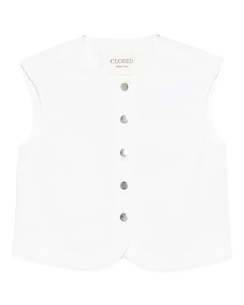 Closed buttoned vest - Weiß Weiß
