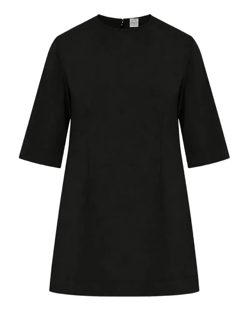 Totême flared short-sleeve top - Schwarz Schwarz
