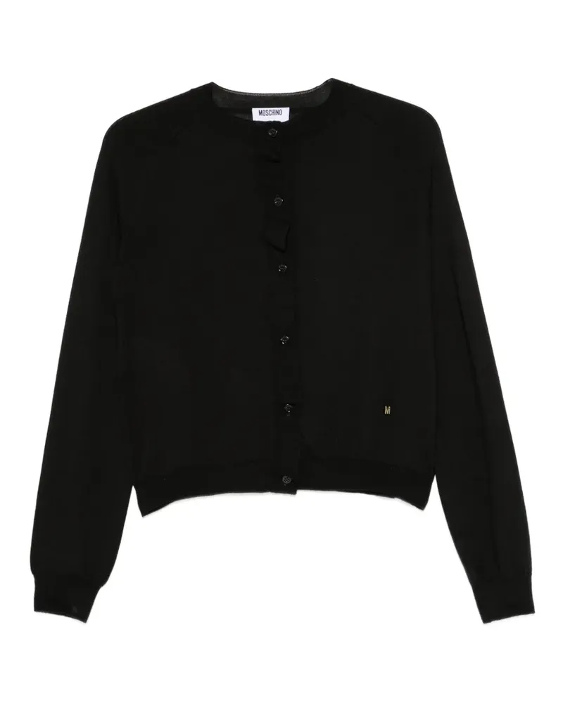 Moschino Cardigan mit Rüschenborte - Schwarz Schwarz