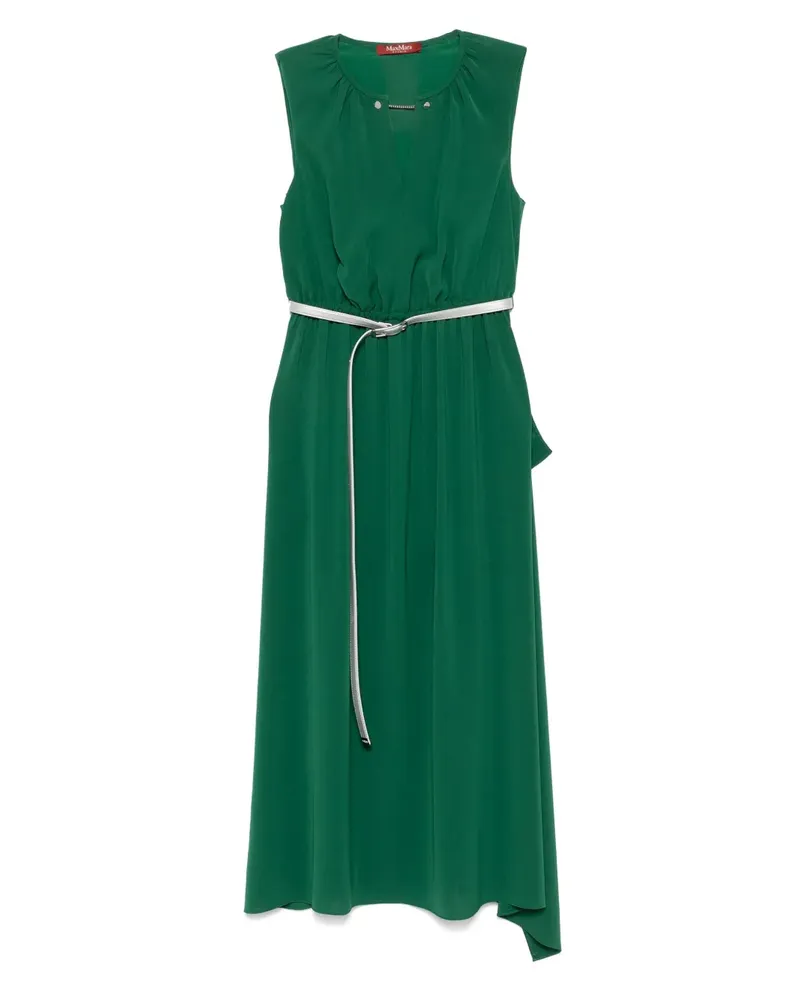 Max Mara Ärmelloses Kleid mit Gürtel - Grün Grün