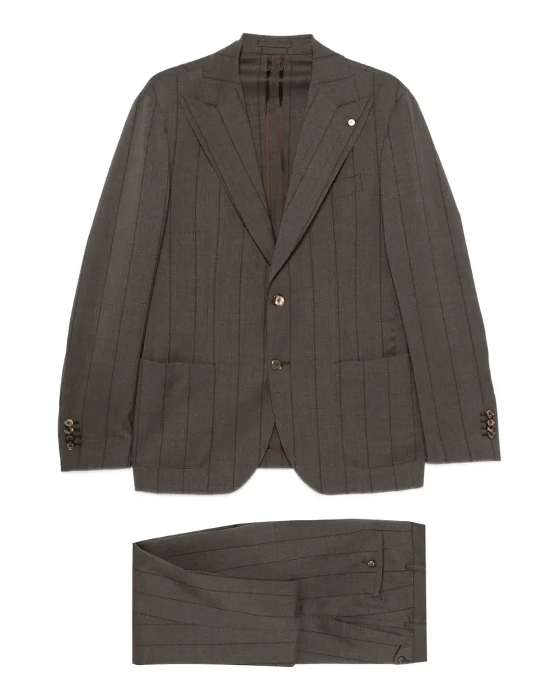 Luigi Bianchi Mantova pinstripe-pattern suit - Braun Braun
