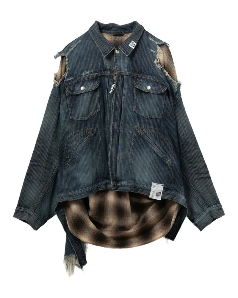 MIHARAYASUHIRO Jacke im Distressed-Look - Blau Blau