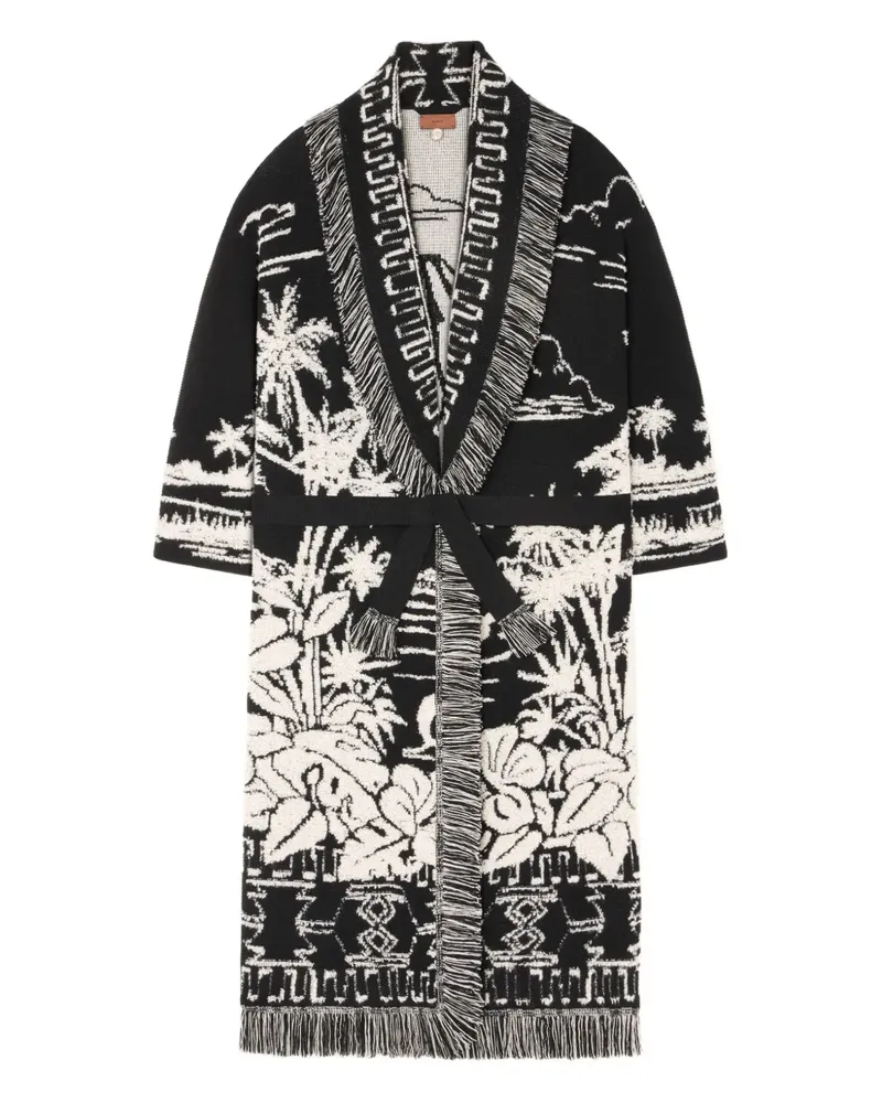 Alanui palm-tree fringe coat - Schwarz Schwarz