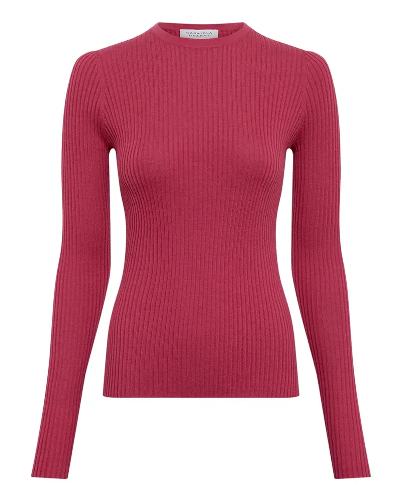 Gabriela Hearst Browning ribbed-knit T-shirt - Rosa Rosa