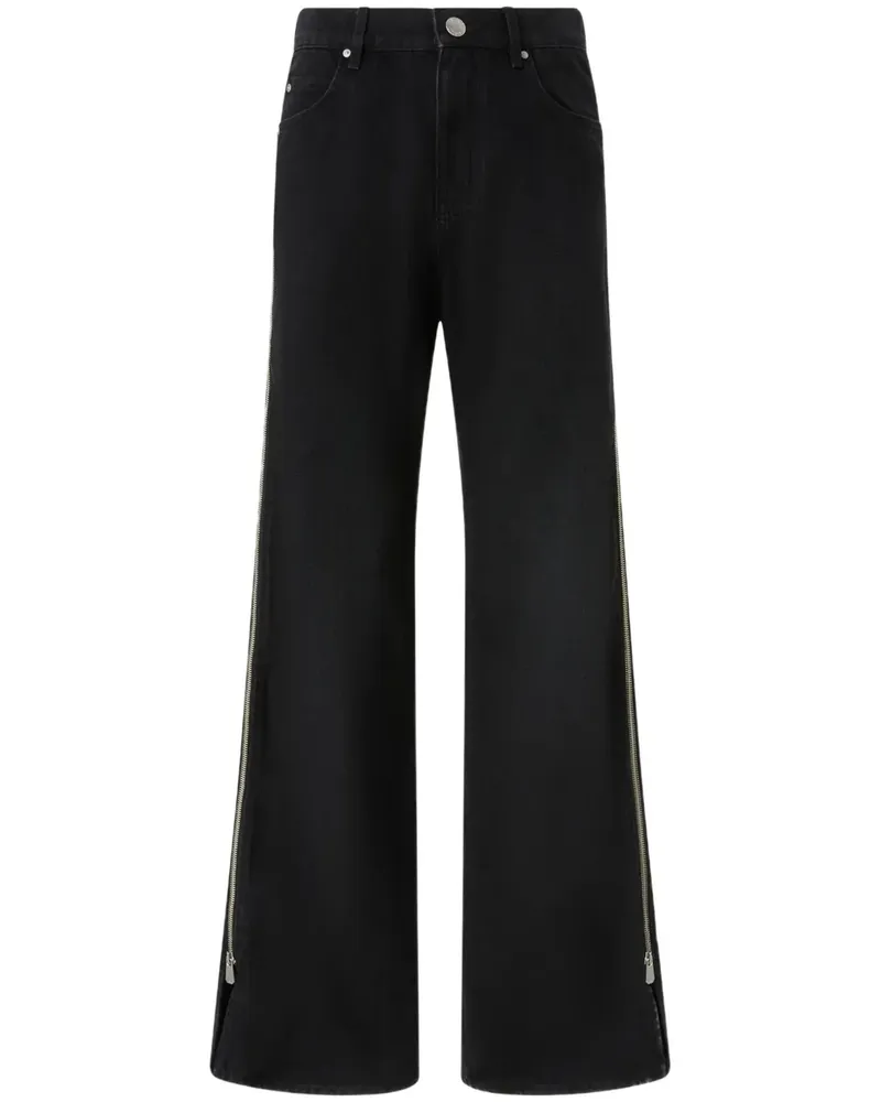 Pinko Jeans mit seitlichem Reißverschluss - Schwarz Schwarz