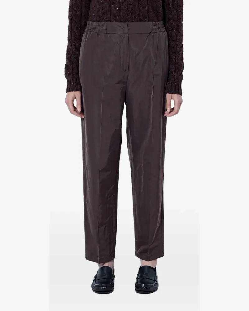 Max Mara pleated elasticated-waistband trousers - Braun Braun