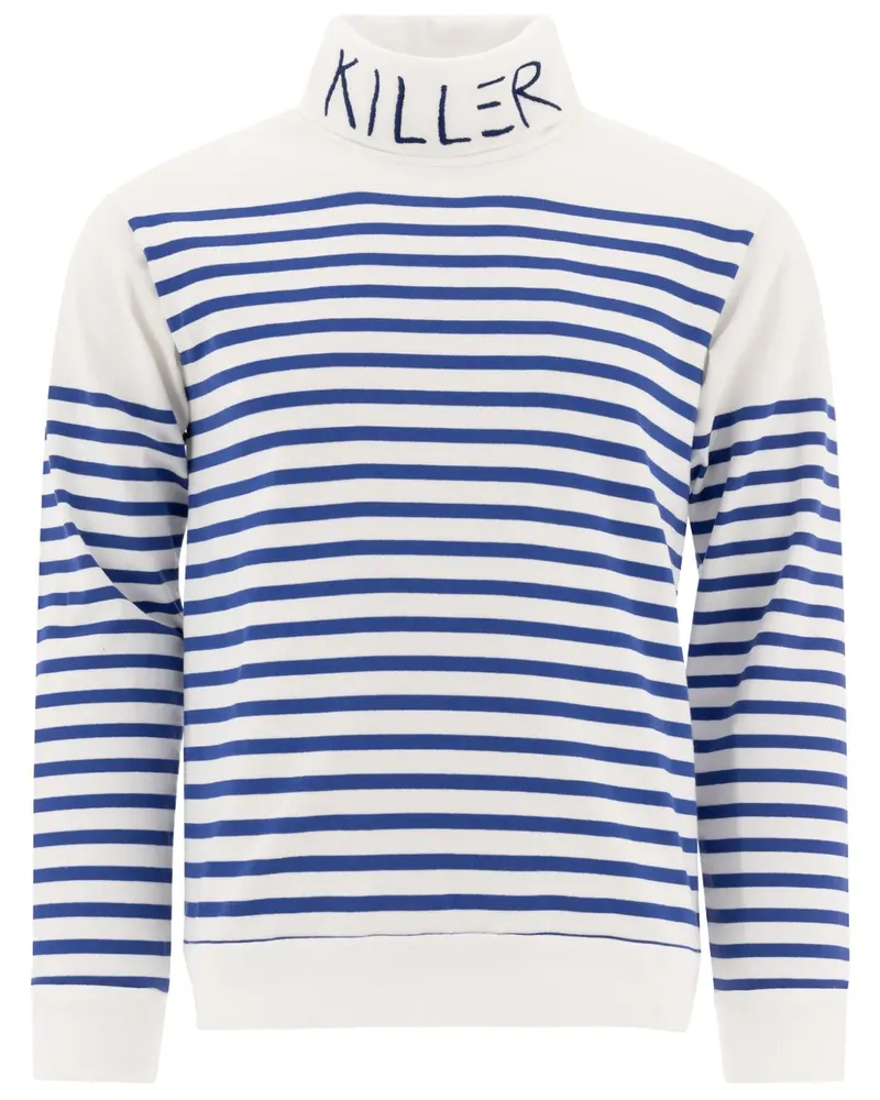 KAPITAL Gestreiftes T-Shirt - Weiß Weiß