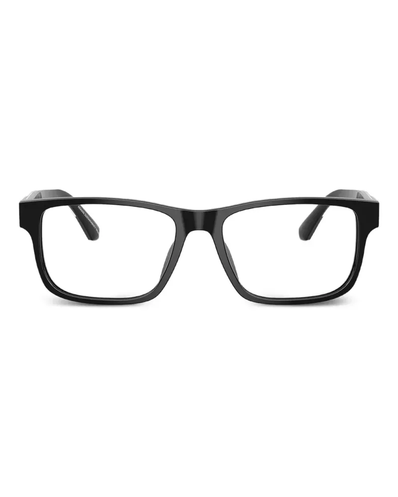 Emporio Armani Brille mit eckigem Gestell - Schwarz Schwarz