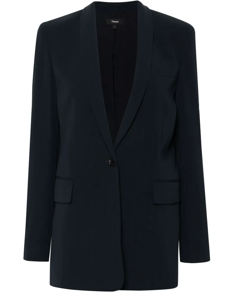 Theory Plissierter Blazer Blau