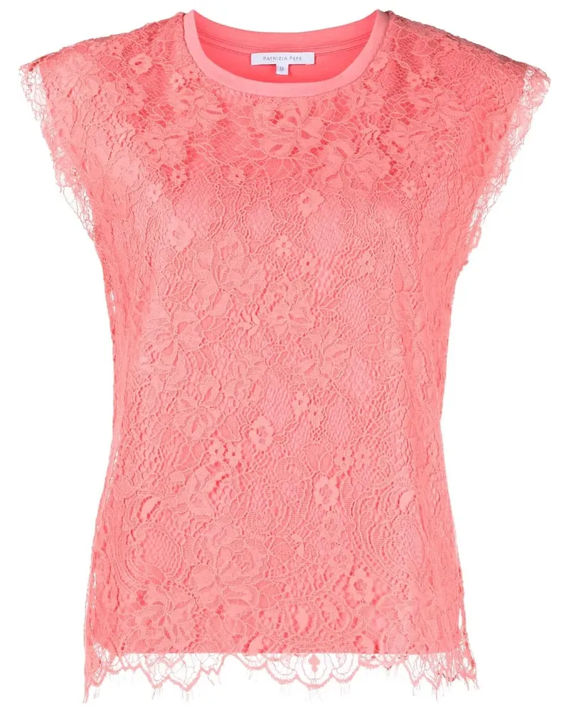 Patrizia Pepe Hemd aus floraler Spitze - Rosa Rosa