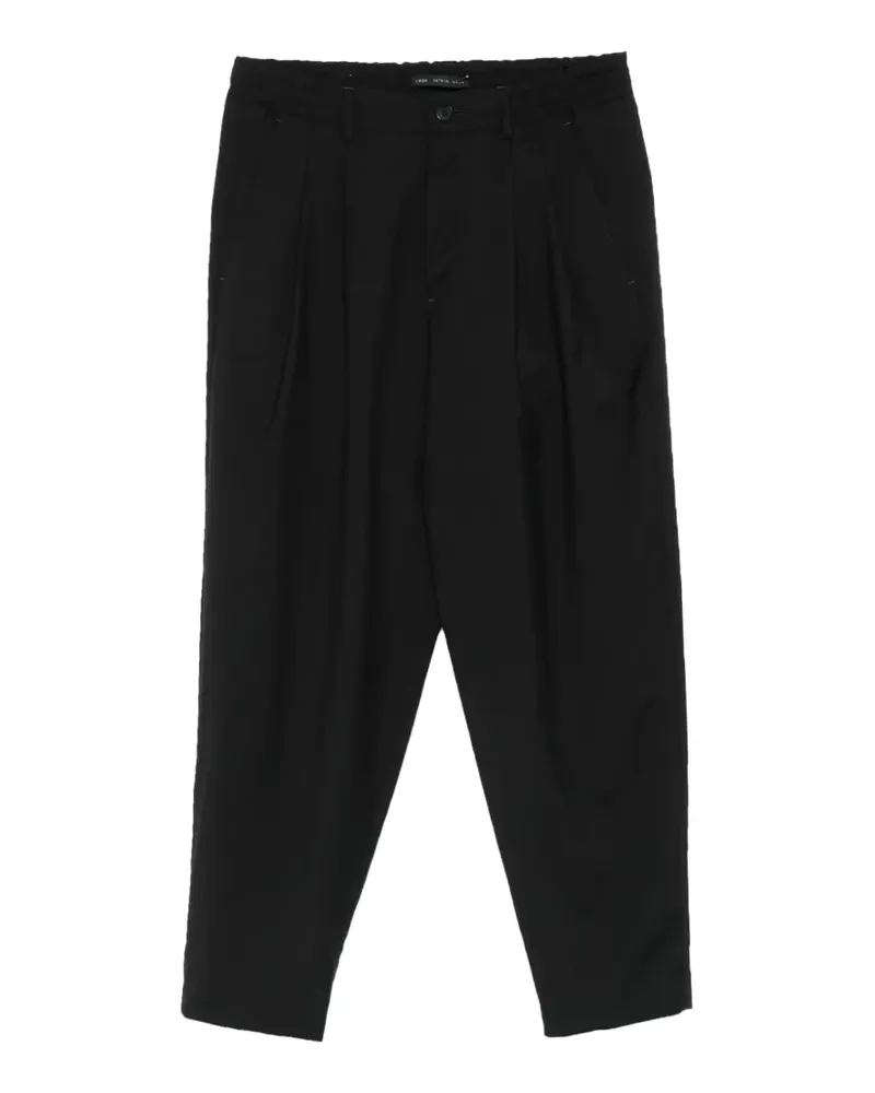 Low Brand Plissierte Hose - Schwarz Schwarz