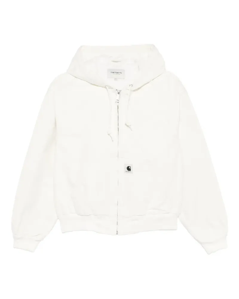 Carhartt WIP logo-patch hooded jacket - Weiß Weiß