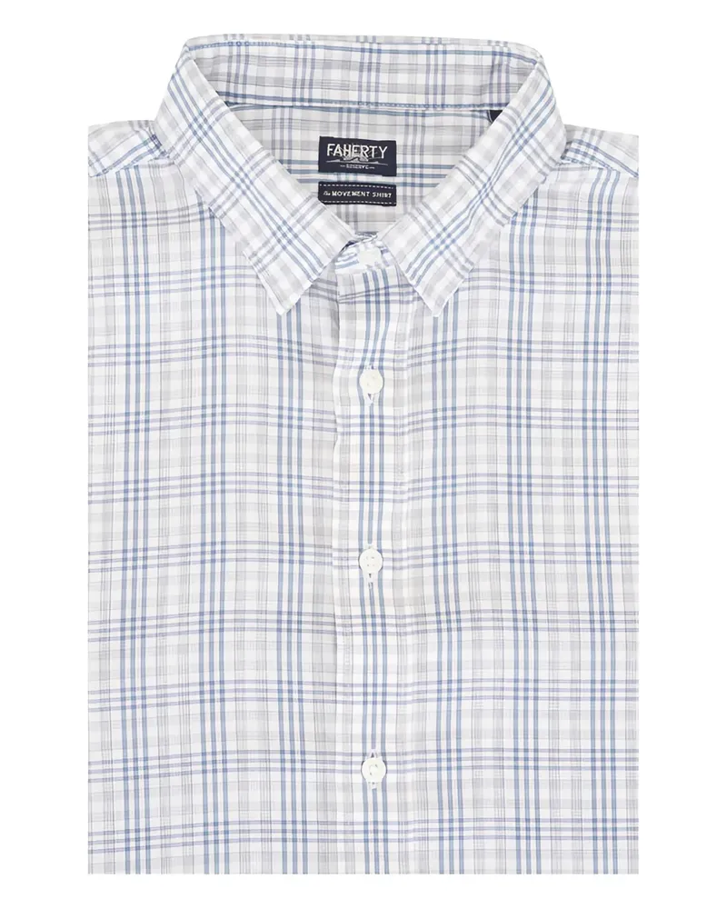 Faherty check-pattern shirt - Weiß Weiß