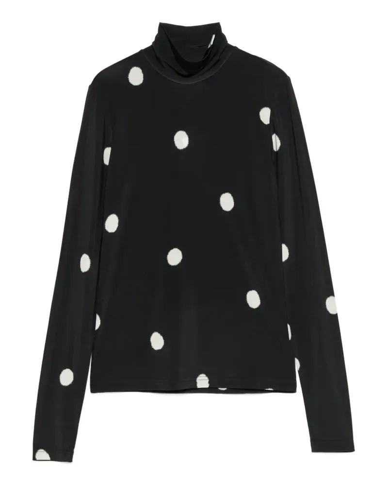 christian wijnants Tugal Oberteil mit Polka Dots - Schwarz Schwarz