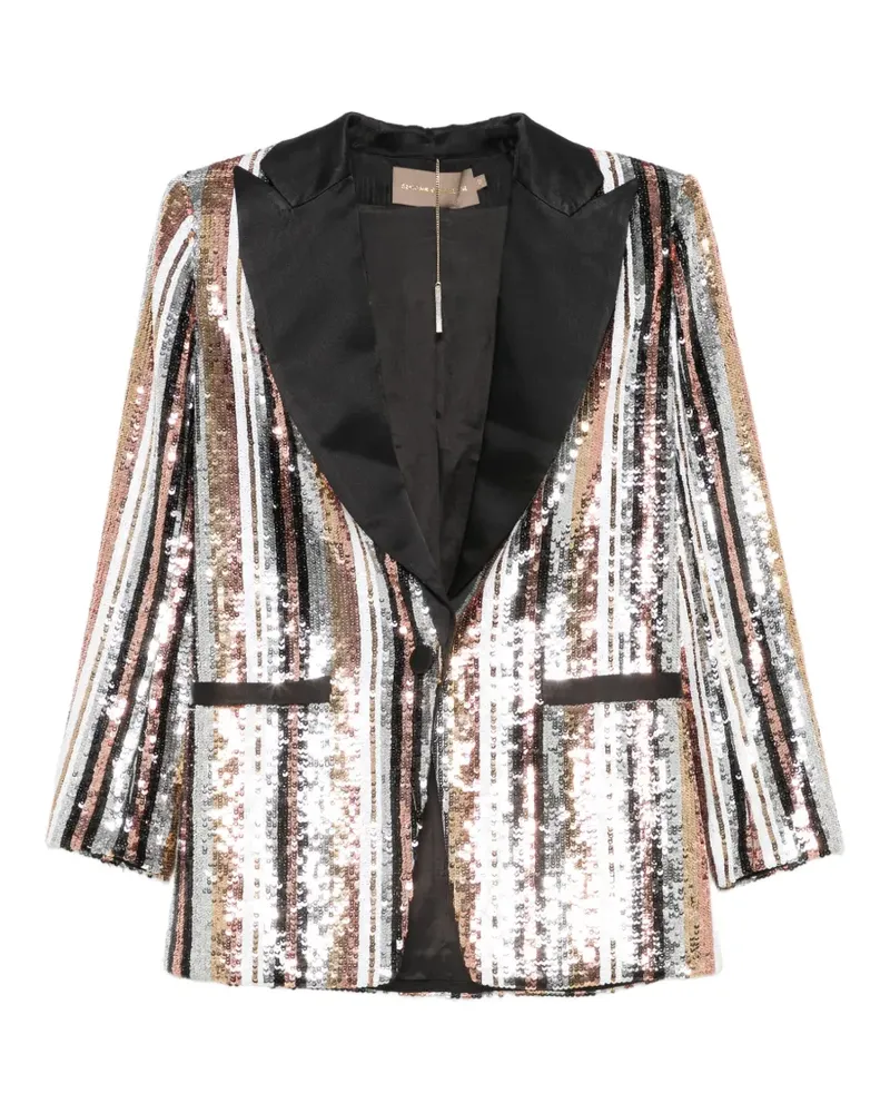 Simona Corsellini sequin-embellished striped blazer - Silber Silber