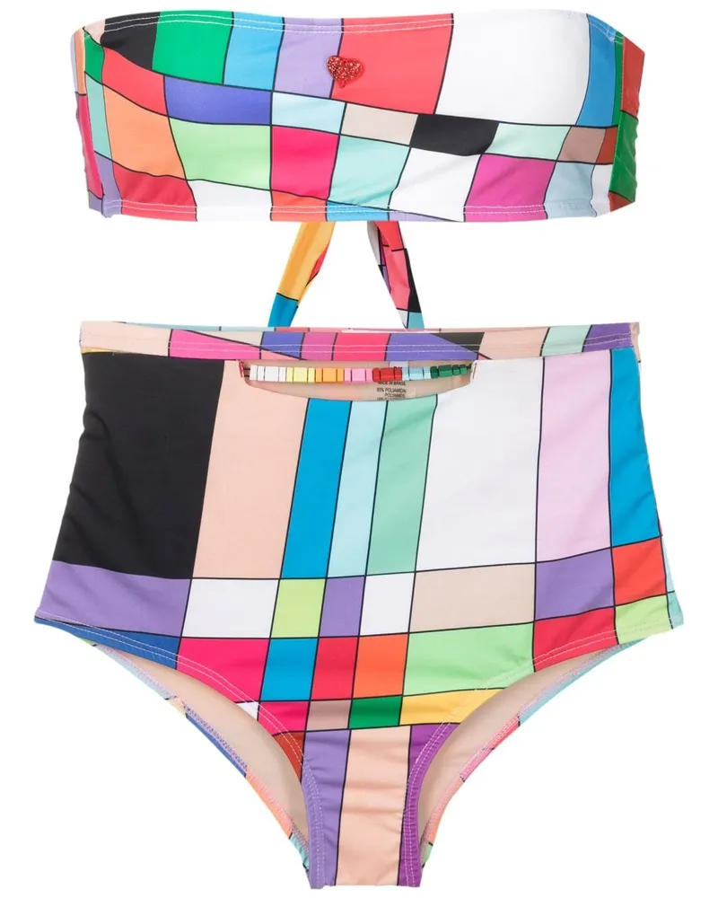 Amir Slama Bikini mit grafischem Print - Mehrfarbig Mehrfarbig