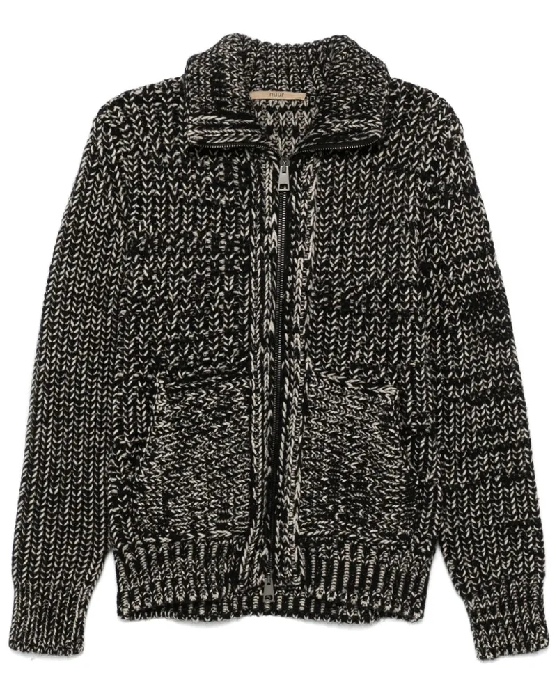 Nuur Grob gestrickter Cardigan - Schwarz Schwarz