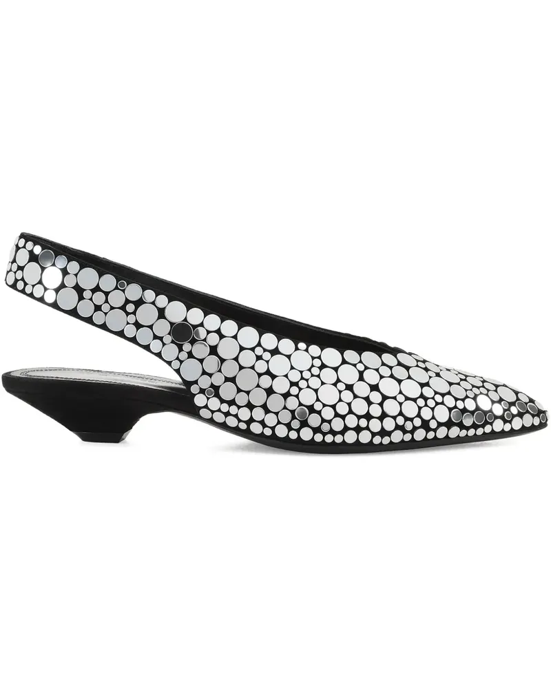 Sergio Rossi 25mm Beak slingback sandals - Silber Silber