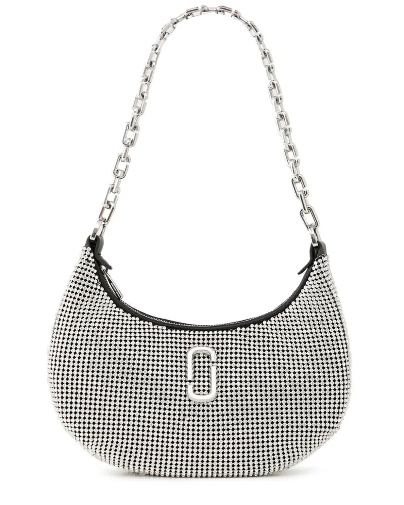 Marc Jacobs Kleine The Curve Schultertasche mit Kristallen - Silber Silber