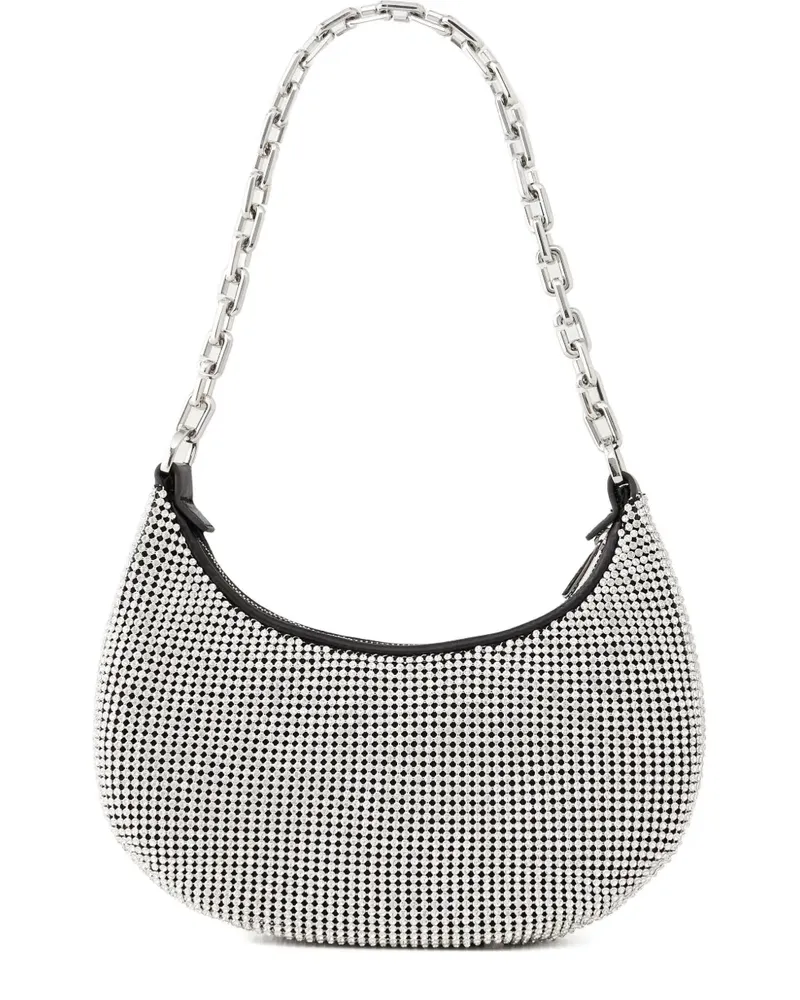 Marc Jacobs small The Curve crystal-embelishmend logo-detail shoulder bag - Silber Silber