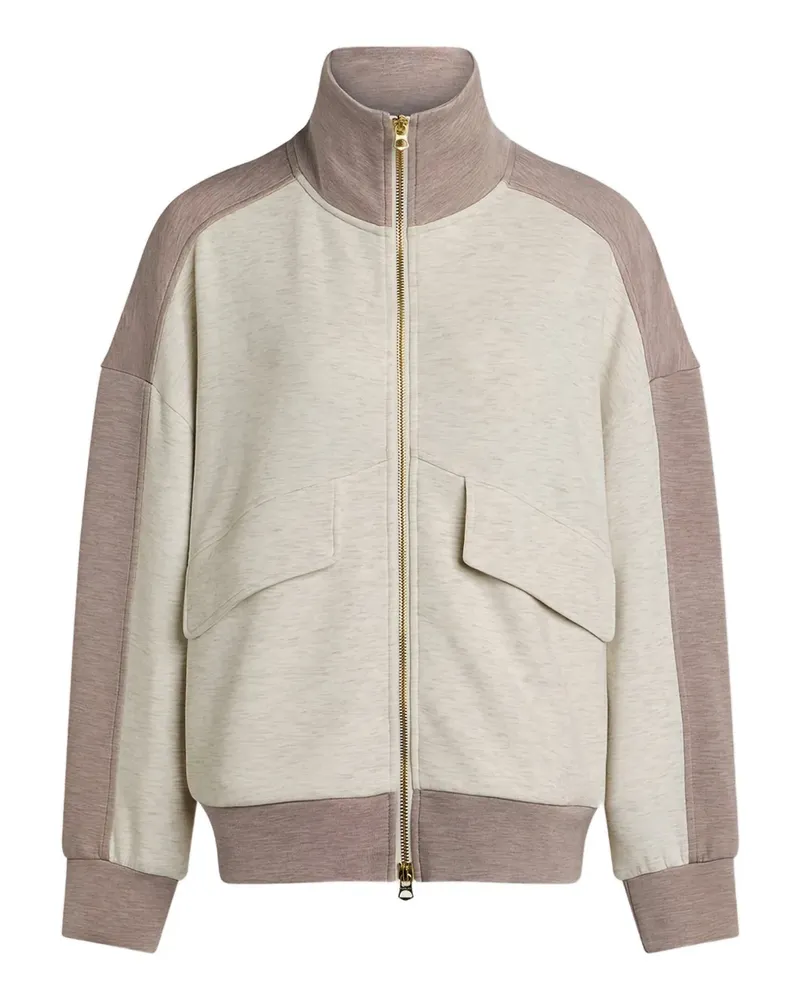 Varley Garcia two-tone zip-up sweat jacket - Nude Nude