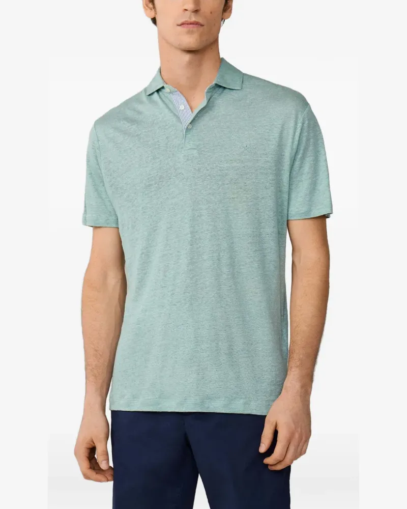 Hackett Besticktes Poloshirt - Grün Grün