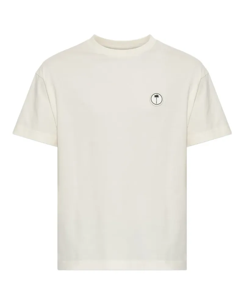 Palm Angels logo-appliqué T-shirt - Nude Nude