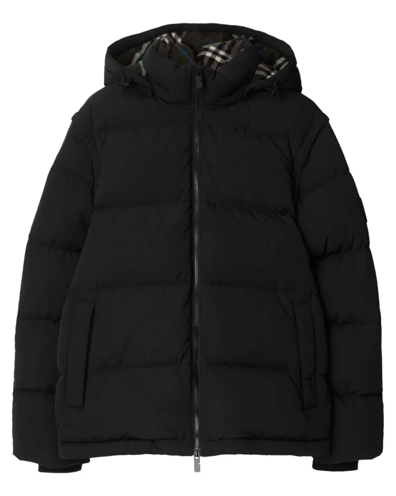 Burberry Gefütterte Jacke mit abnehmbaren Ärmeln - Schwarz Schwarz