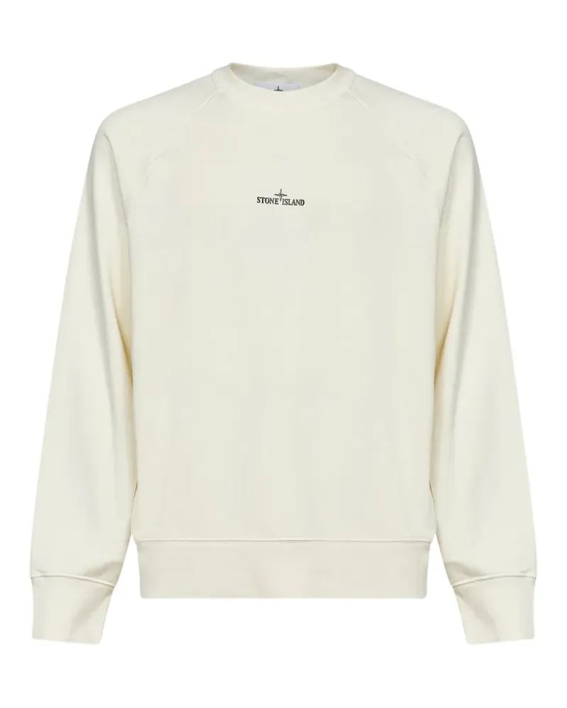 Stone Island logo-print Compass fleece oversized sweater - Nude Nude