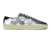 Court Classic Sneakers mit Stern-Patch - Silber