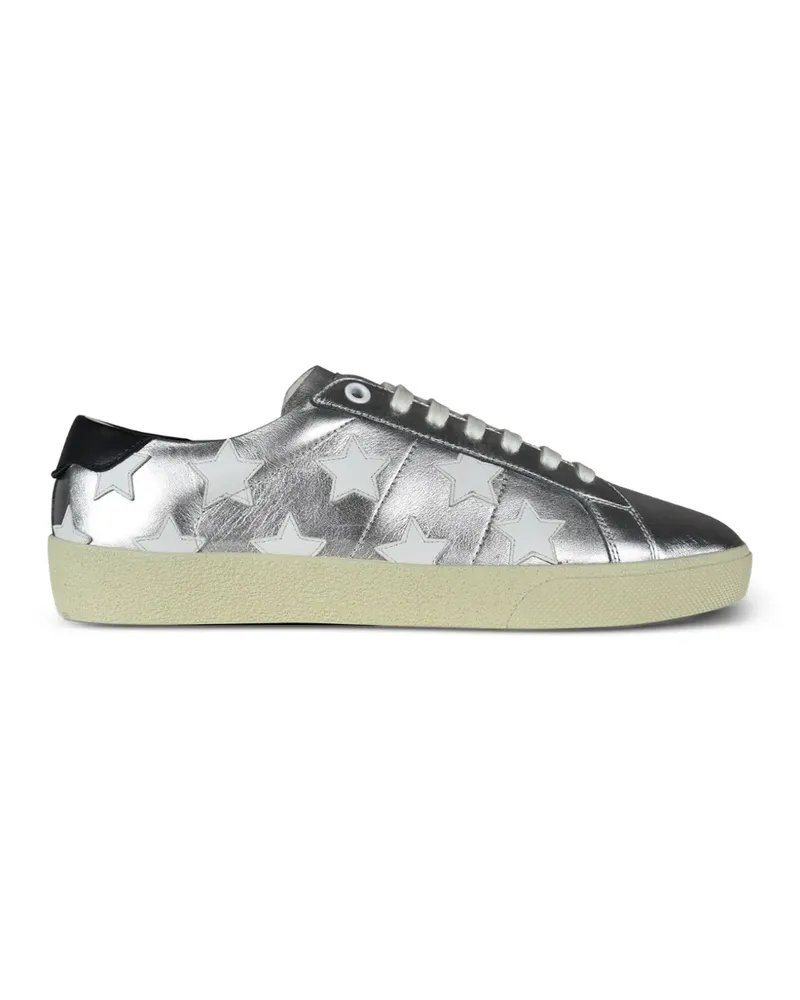 Saint Laurent Court Classic star-patch sneakers - Silber Silber