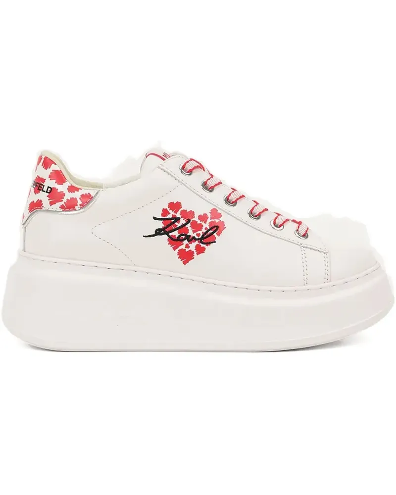Karl Lagerfeld Sneakers mit Herz-Print - Weiß Weiß
